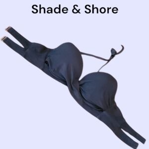 🤑 Shade & Shore Black Bikini Top With Underwire Support. Size 36 C